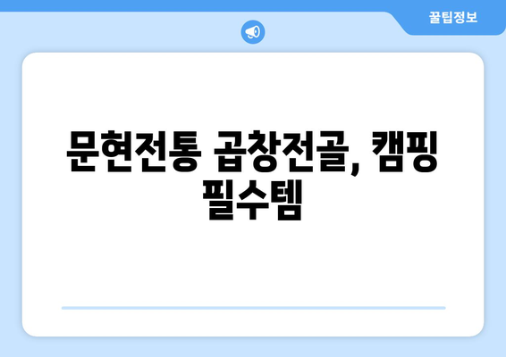 문현전통 곱창전골, 캠핑 필수템