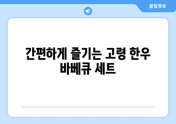 간편하게 즐기는 고령 한우 바베큐 세트