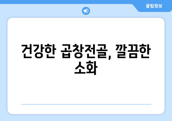 건강한 곱창전골, 깔끔한 소화