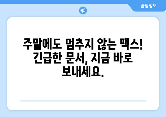 공휴일, 토요일, 일요일에도 팩스 보낼 수 있는 곳 | 팩스 발송, 주말 팩스, 긴급 팩스, 팩스 서비스