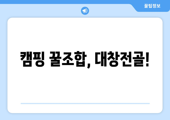 캠핑 꿀조합, 대창전골!