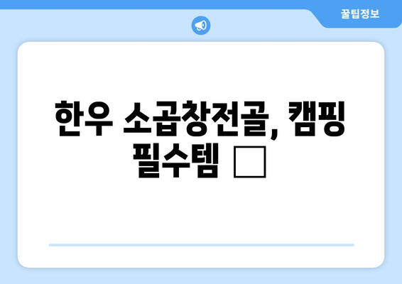 한우 소곱창전골, 캠핑 필수템 👍