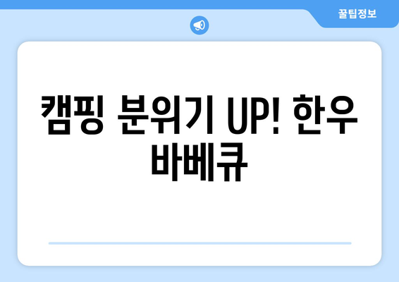 캠핑 분위기 UP! 한우 바베큐