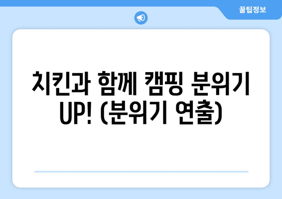 치킨과 함께 캠핑 분위기 UP! (분위기 연출)