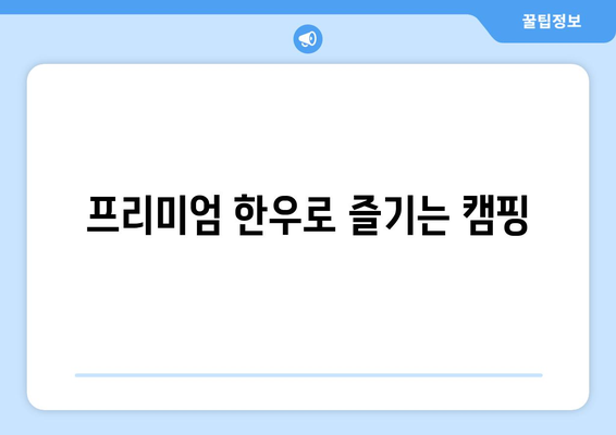 프리미엄 한우로 즐기는 캠핑