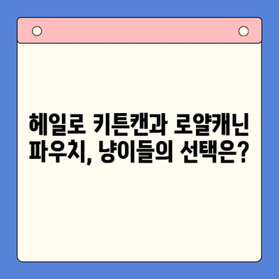 헤일로 키튼캔 vs 로얄캐닌 파우치| 습식 반려묘 간식, 어떤 게 더 좋을까요? | 솔직한 맛 테스트 & 비교 분석