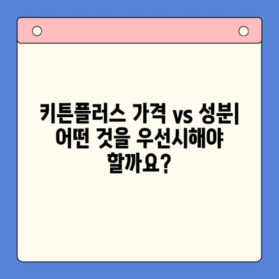 키튼플러스 가격, 성분만 보고 고를 수 있을까요? | 키튼플러스, 가격 비교, 성분 분석, 추천