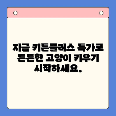 키튼플러스 골든타임 성장 지원 특가 안내| 지금 바로 만나보세요! | 키튼플러스, 특가, 성장 지원, 고양이 사료