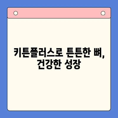 키튼플러스가 아이의 성장판을 튼튼하게 지켜주는 이유 | 키튼플러스, 성장판, 건강, 뼈 건강, 아이 성장