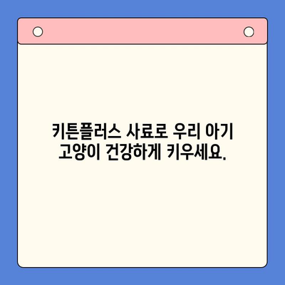 키튼플러스 성장기 골든타임 특가| 지금 바로 만나보세요! | 키튼플러스, 특가, 가격, 고양이, 사료, 성장, 건강