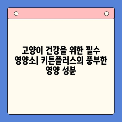 키튼플러스 원료 분석| 고양이 건강 위한 영양 성분과 가치 | 키튼플러스, 고양이 사료, 원료 분석, 영양 성분