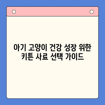 아기 고양이 키튼 사료 비교| 웰츠, 헤일로, 뉴트로 & 인도어 사료 추천 | 키튼, 고양이 사료, 영양, 성장, 건강