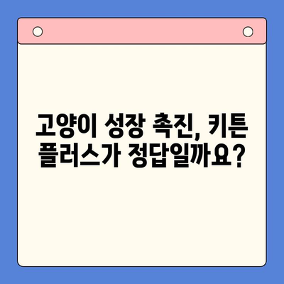 키튼 플러스 vs 다른 영양제| 고양이 성장 효과 비교 분석 | 키튼 플러스, 고양이 영양제, 성장 촉진, 비교 가이드