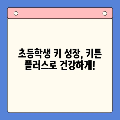 초등학생 키 성장 지원! 키튼 플러스 vs 경쟁 제품 효능 비교 분석 | 영양 보충제, 성장판, 키 성장, 초등학생 건강