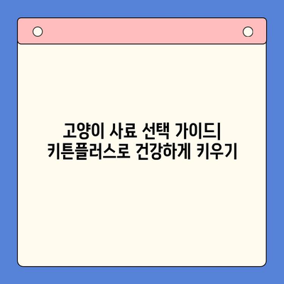 키튼플러스 성분 분석| 고양이 성장에 필요한 영양소는? | 키튼플러스, 고양이 사료, 성장 단계, 영양 분석, 고양이 건강