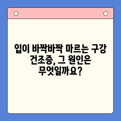 구강 건조증 완벽 가이드| 원인, 영향, 치료법 총정리 | 건조증, 입 마름, 치료, 예방, 증상