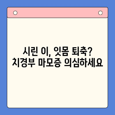 서울 구강내과 치경부 마모증 관리| 원인, 증상, 치료 및 예방 | 치아 마모, 시린 이, 잇몸 퇴축, 구강 건강