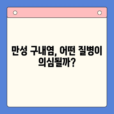 만성 재발성 구내염, 왜 계속 생길까? 원인과 치료법 완벽 가이드 | 구내염, 입안 염증, 치료 팁