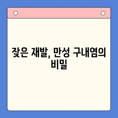 만성 구내염, 왜 계속 재발할까요? | 원인 분석 & 구강내과 치료법