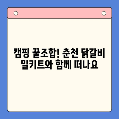 춘천 닭갈비 홈파티 밀키트로 캠핑 요리도 뚝딱! | 캠핑 레시피, 캠핑 요리, 캠핑 밀키트