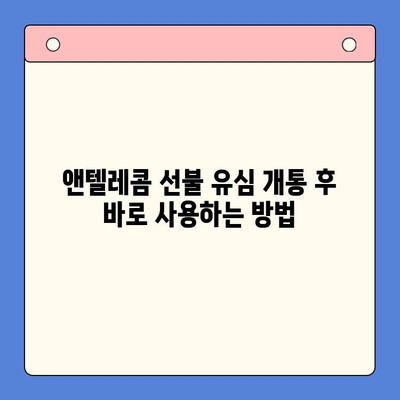 편의점에서 앤텔레콤 선불 유심 개통하고 바로 사용하기 | 앤텔레콤, 선불 유심, 편의점 개통, 사용 가이드