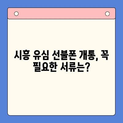 시흥에서 유심으로 선불폰 개통하는 가장 빠른 방법 | 편의점, 개통 안내, 꿀팁