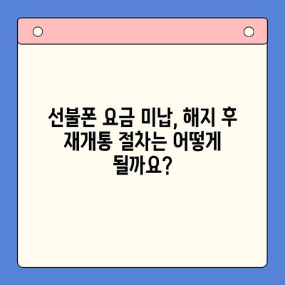 수원 선불폰 요금 미납 정지폰 해지 후 재개통 가능할까요? | 선불폰 해지, 재개통, 요금 미납