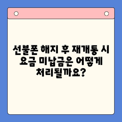 수원 선불폰 요금 미납 정지폰 해지 후 재개통 가능할까요? | 선불폰 해지, 재개통, 요금 미납