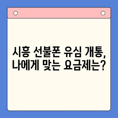 시흥 선불폰 편의점 유심 개통| 한 번에 해결하는 방법 | 시흥, 선불폰, 편의점, 유심, 개통, 가이드