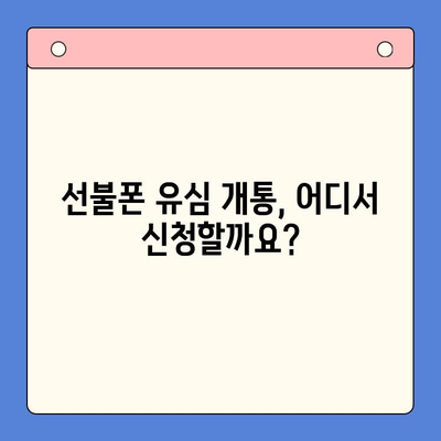 선불폰 유심 개통, 준비물부터 접수까지 한 번에! | 선불폰, 유심, 개통, 준비물, 방법, 요약