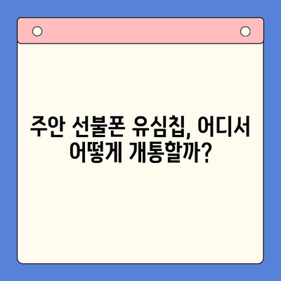 주안 신불자도 OK! 선불폰 유심칩 개통 완벽 가이드 | 신용불량, 휴대폰 개통, 주안