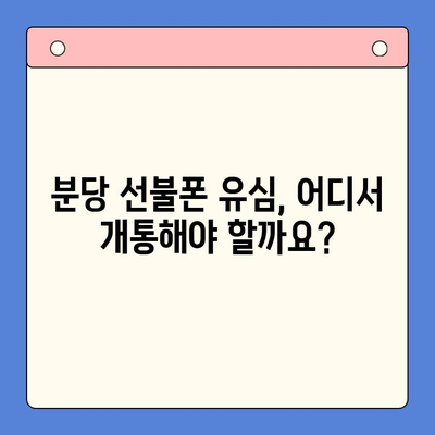 분당 선불폰 유심 개통, 이렇게 하면 쉬워요! | 간편 개통, 유심 선택 팁, 꿀팁