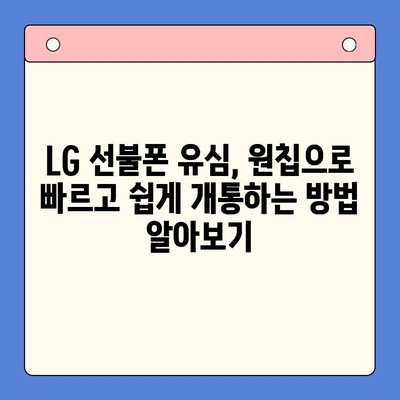 LG선불폰 유심, 한 원칩으로 개통하는 완벽 가이드 | 모든 유심, 한 번에!