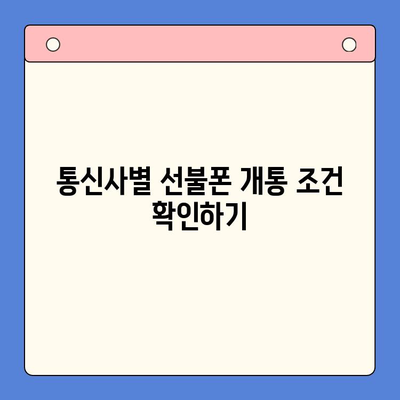 수원 선불폰 요금 미납 후 핸드폰 개통하는 방법 | 선불폰 미납 해결, 통신사별 개통 조건, 개통 절차