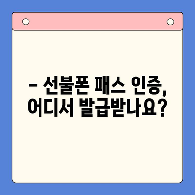 선불폰 패스 인증서 5분 완벽 정리 | 인증 방법, 발급 기관, 유의 사항