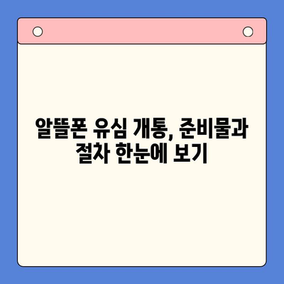 알뜰폰 유심 구매 후, 즉시 개통하는 가장 빠른 방법 | 알뜰폰, 유심 개통, 신속 개통, 가이드