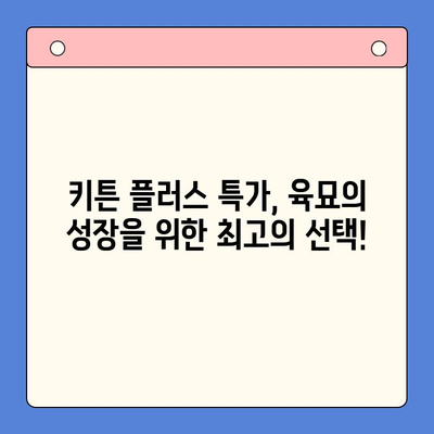 키튼 플러스 골든타임 특가 이벤트| 지금 바로 성장 기회를 잡으세요! | 키튼 플러스, 특가, 성장, 육묘