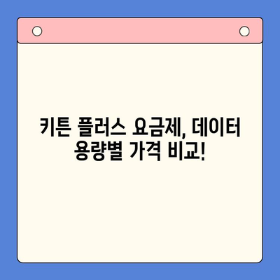 키튼 플러스 가격 비교| 가성비 최고! 어떤 옵션이 나에게 맞을까? | 키튼 플러스 요금제, 가격 비교, 추천