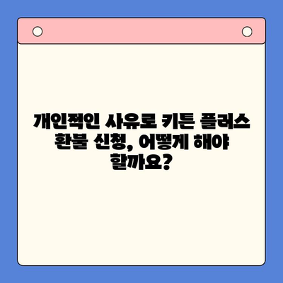 키튼 플러스 환불 가능한 경우| 제품 불량, 개인적인 사유 | 환불 정책, 신청 방법, 주의 사항