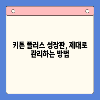 키튼 플러스 성장판 관리| 가격 비교와 혜택 분석 | 성장판, 키튼 플러스, 가격, 혜택, 관리