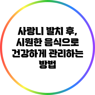 사랑니 발치 후, 시원한 음식으로 건강하게 관리하는 방법