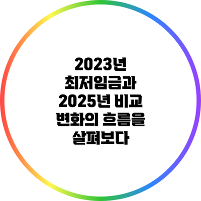 2023년 최저임금과 2025년 비교: 변화의 흐름을 살펴보다