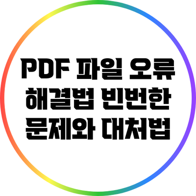 PDF 파일 오류 해결법: 빈번한 문제와 대처법