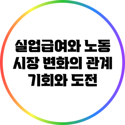 실업급여와 노동 시장 변화의 관계: 기회와 도전