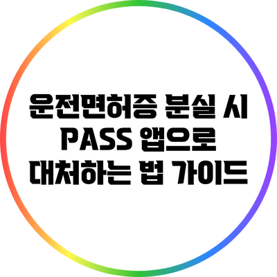 운전면허증 분실 시 PASS 앱으로 대처하는 법 가이드