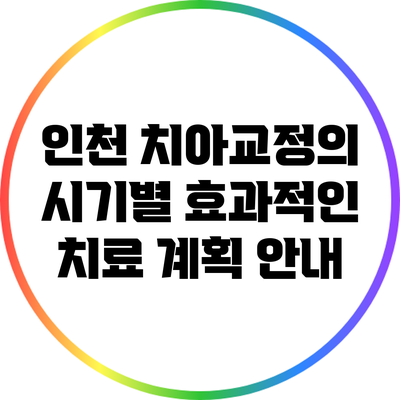 인천 치아교정의 시기별 효과적인 치료 계획 안내