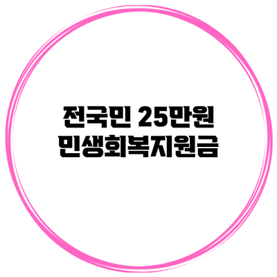 전국민 25만원 민생회복지원금
